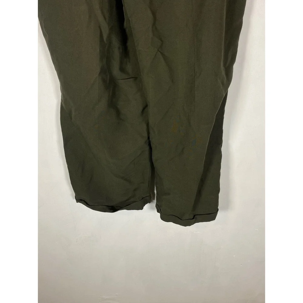 J Ferrar 42x32 Double Pleated Wide Leg Dress Pants Olive Green Career Slacks